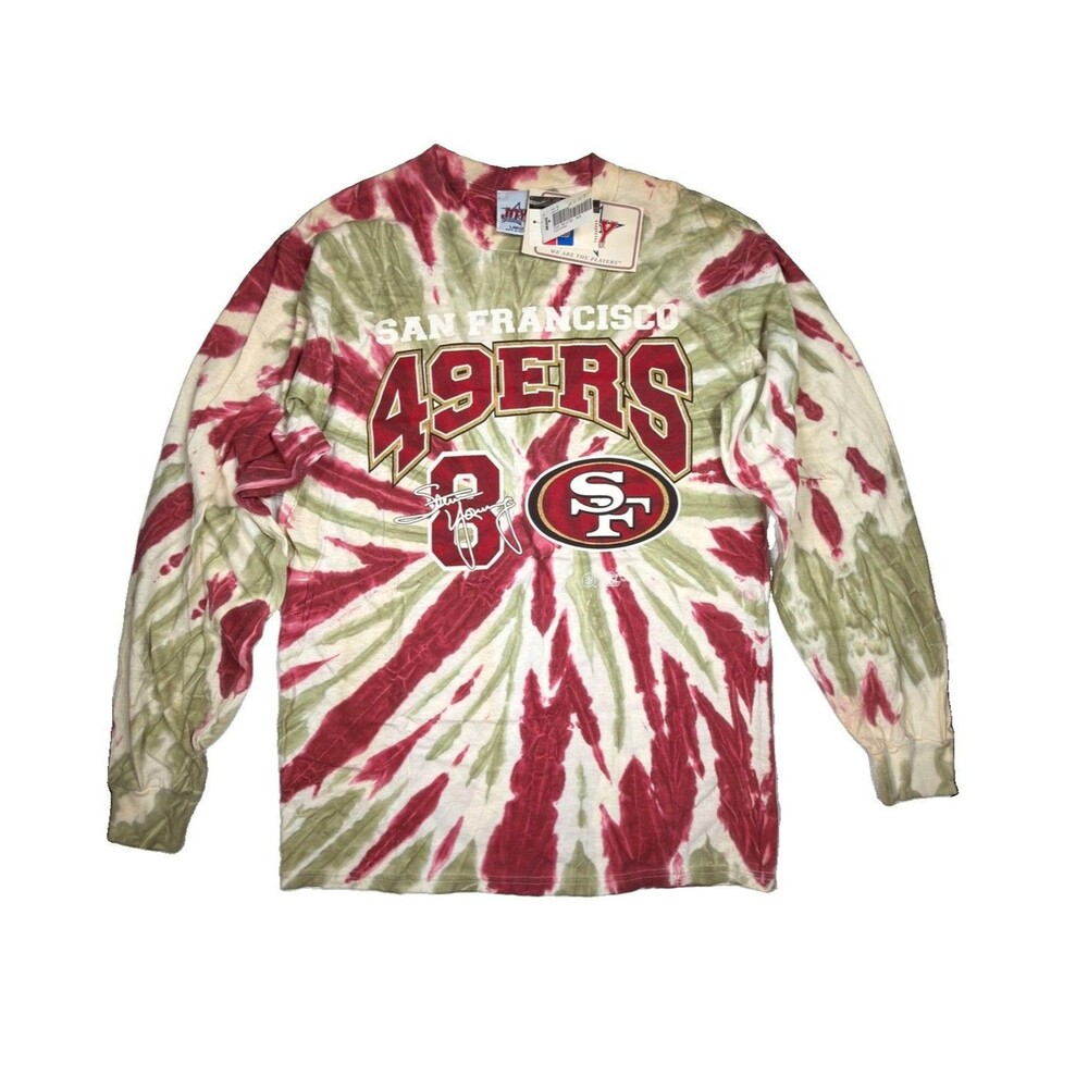 Vintage 1999 San Francisco 49ers Steve Young #8 Tie Dye Long Sleeve L QB Club